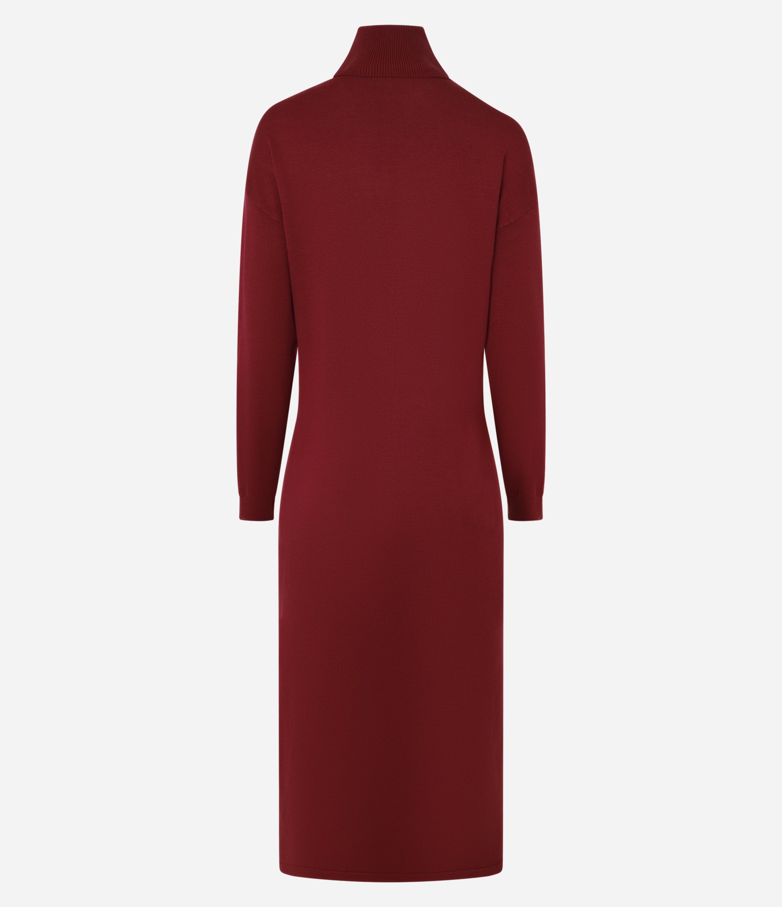 Vestido Midi em Tricô com Gola Alta e Manga Longa Vermelho 7
