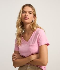 Blusa Básica em Algodão com Bolsinho Frontal