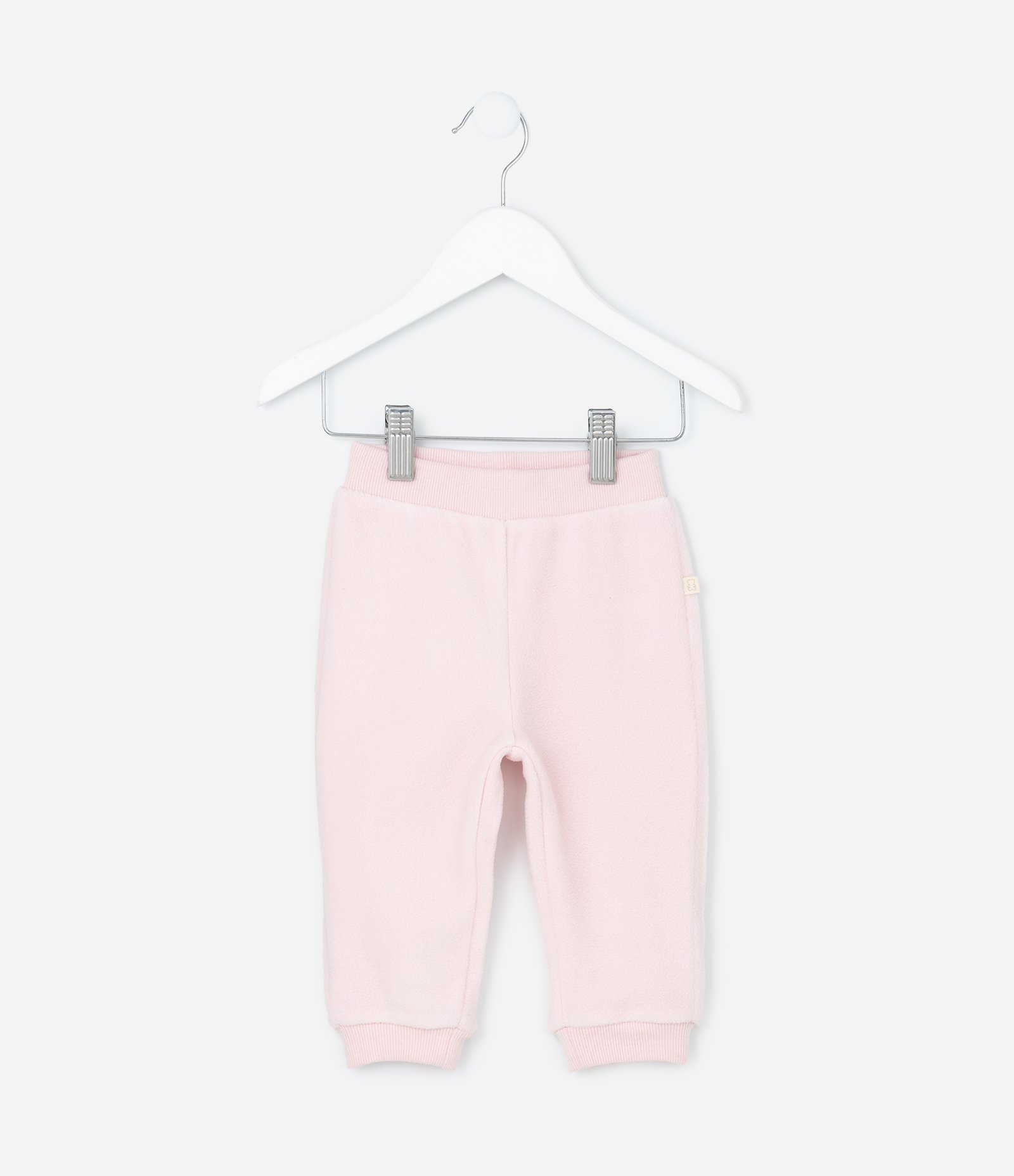 Calça Infantil em Fleece Básica - Tam 0 a 18 meses Rosa 1