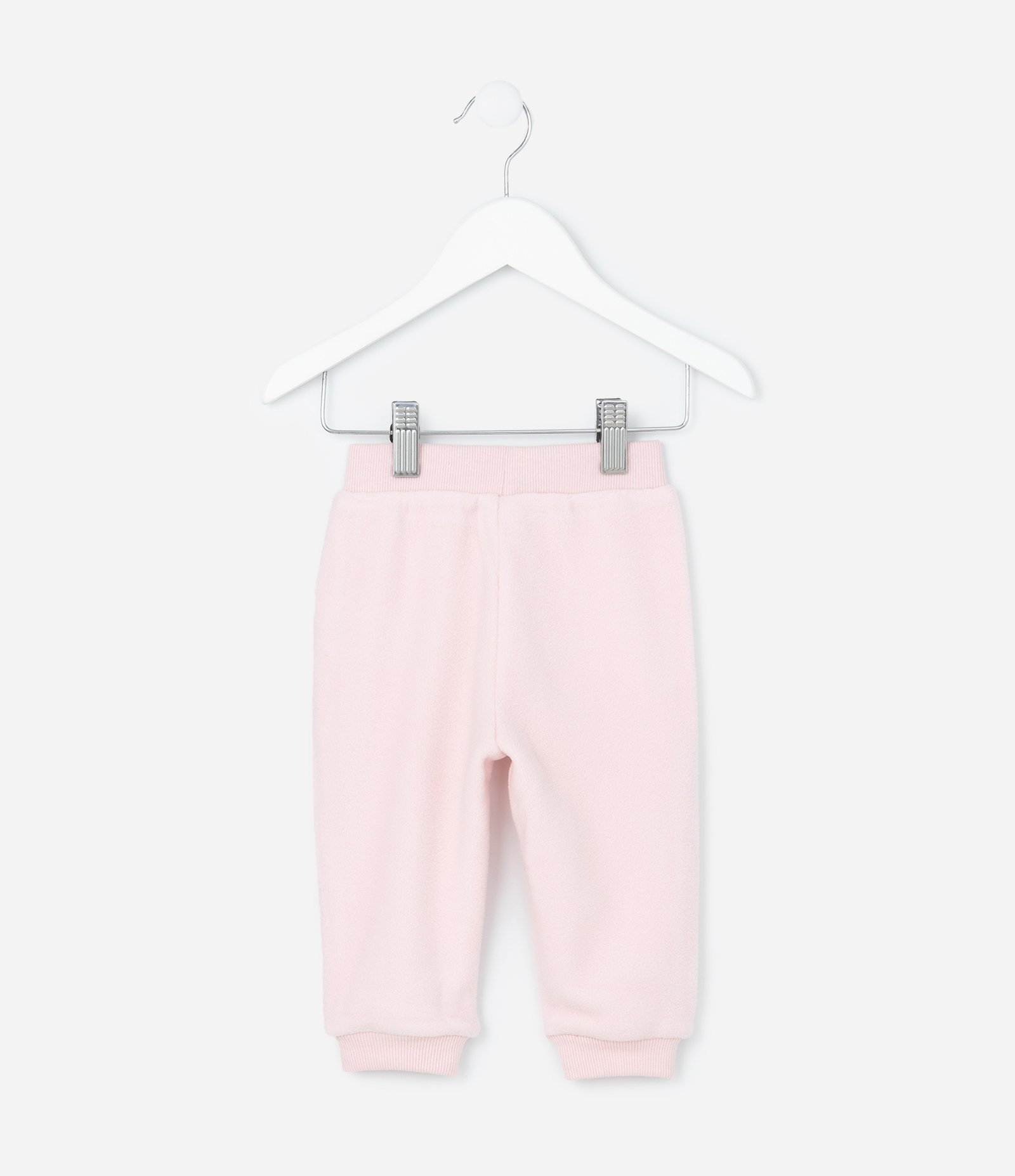 Calça Infantil em Fleece Básica - Tam 0 a 18 meses Rosa 2