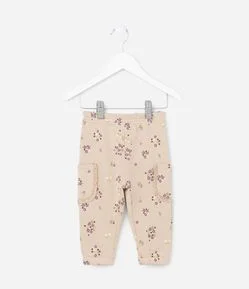 Calça Clochard Infantil com Bolso Cargo - Tam 0 a 18 meses