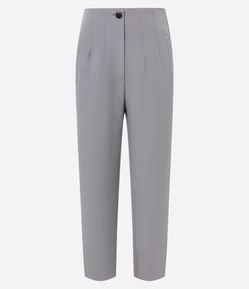 Calça Cenoura Alfaiatada com Botão Decorado no Cós