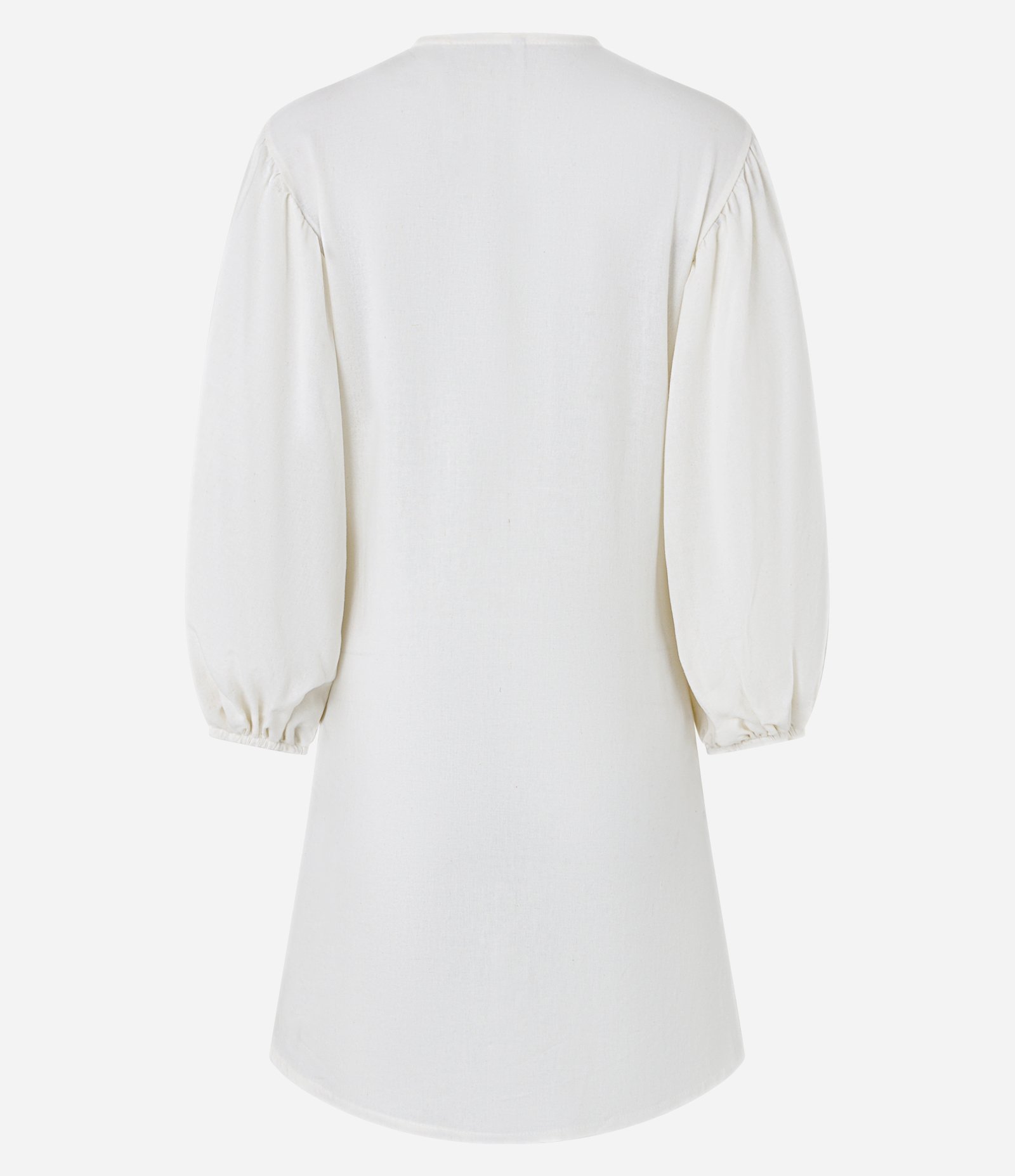 Saída de Praia Bata em Viscose e Linho com Amarração Branco 6