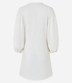 Saída de Praia Bata em Viscose e Linho com Amarração