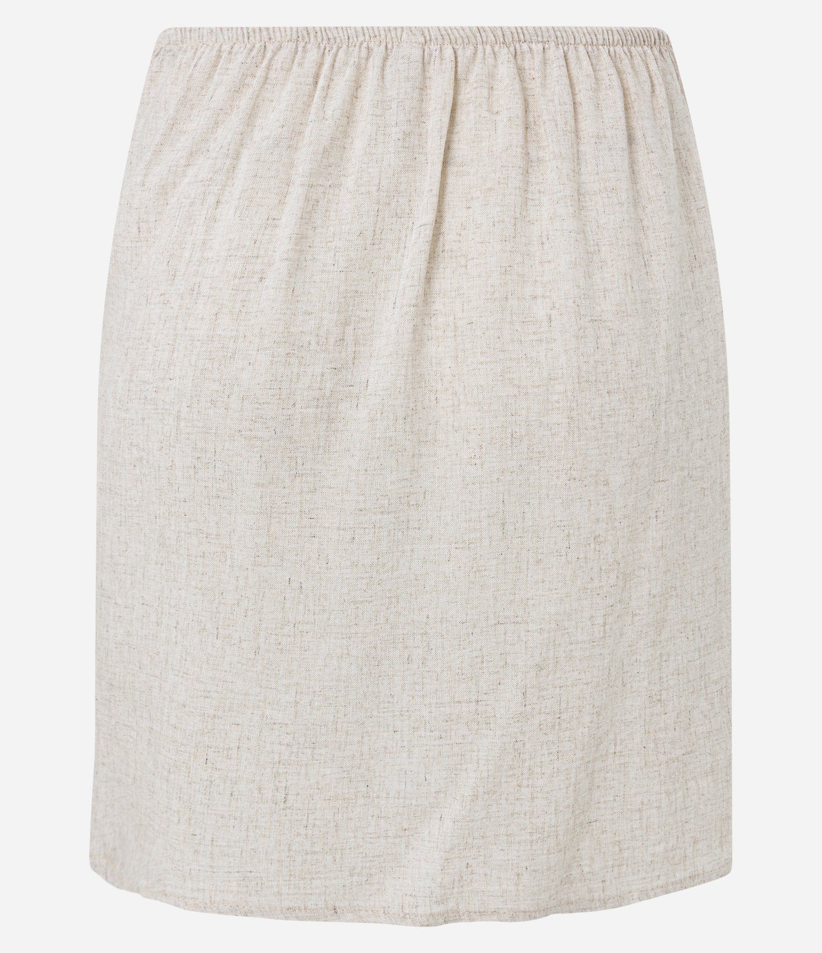 Saída de Praia Saia em Linho e Viscose com Nó Transpassado Bege 6