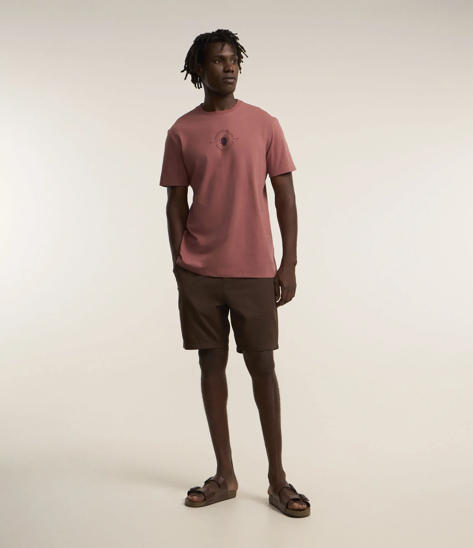 Camiseta Comfort em Algodão com Estampa Lúpulo Rosa 2