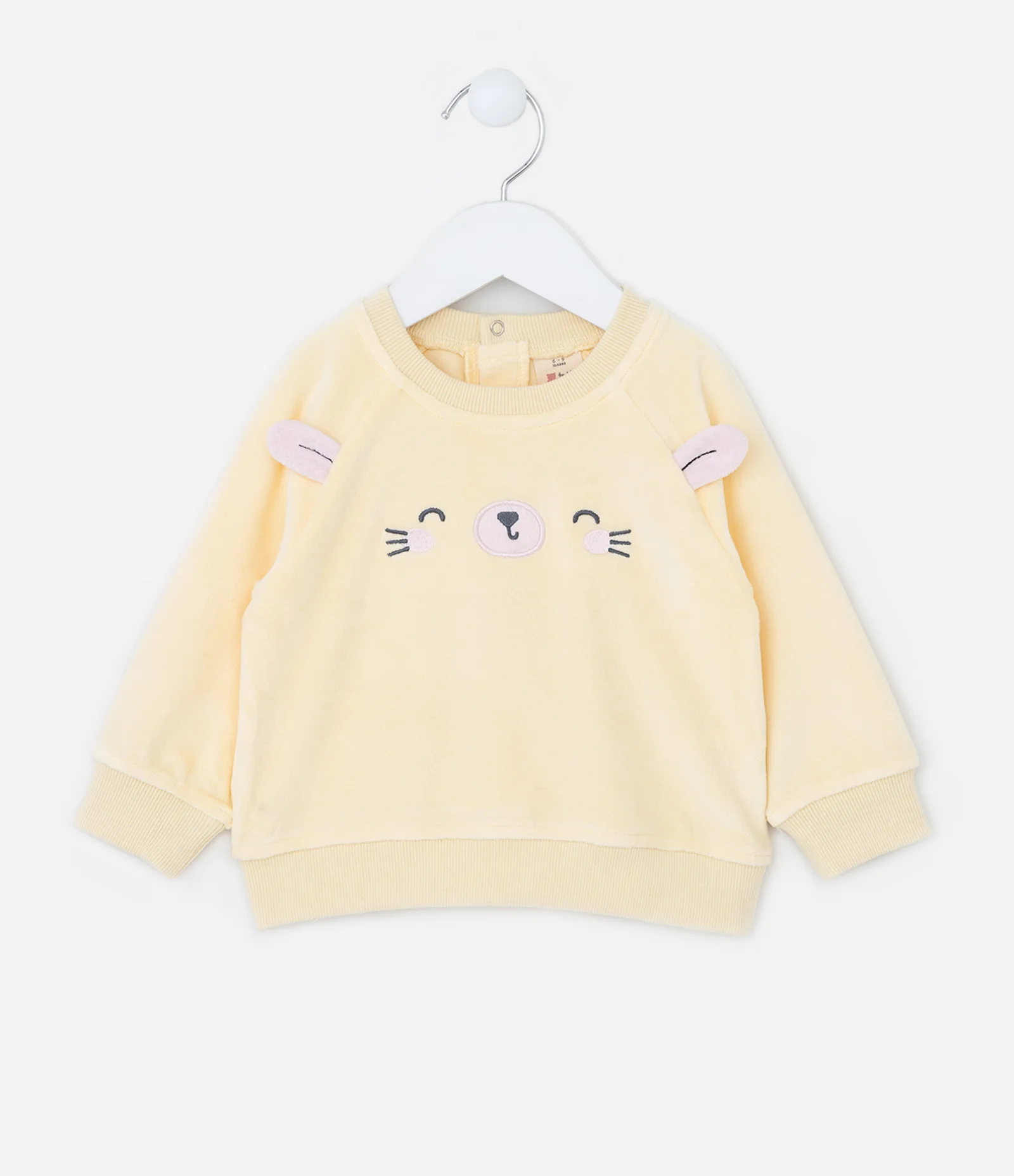 Conjunto Infantil Plush com Bordado de Bichinho - Tam RN A 18 Meses Amarelo 3