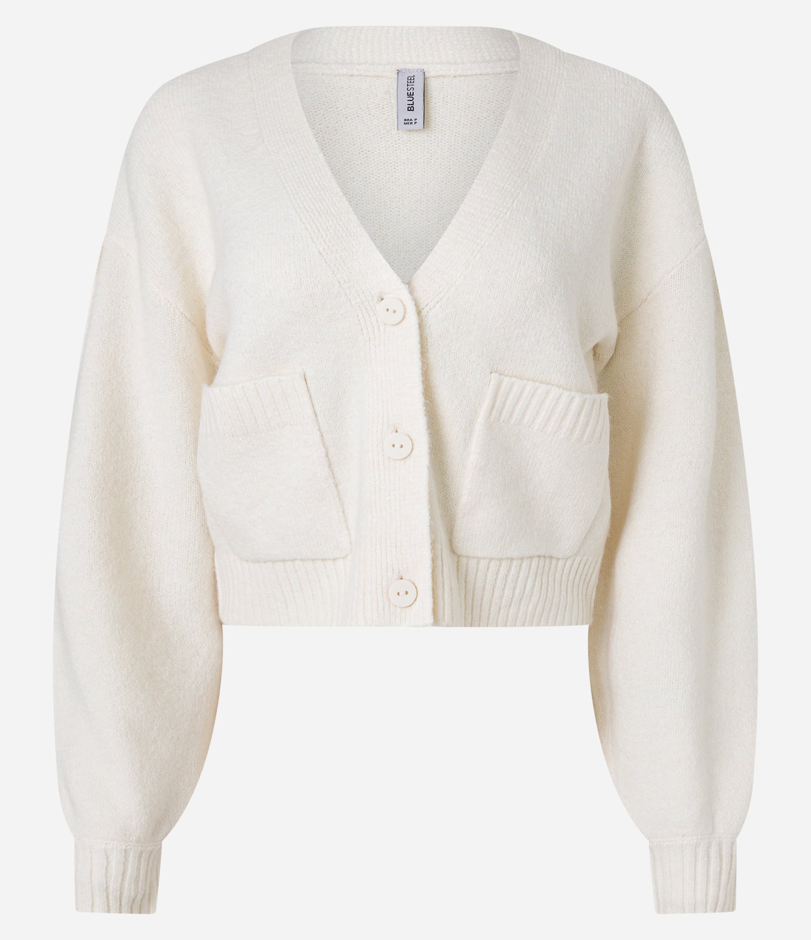 Cardigan Curto em Tricô com Botões e Bolsinhos 4