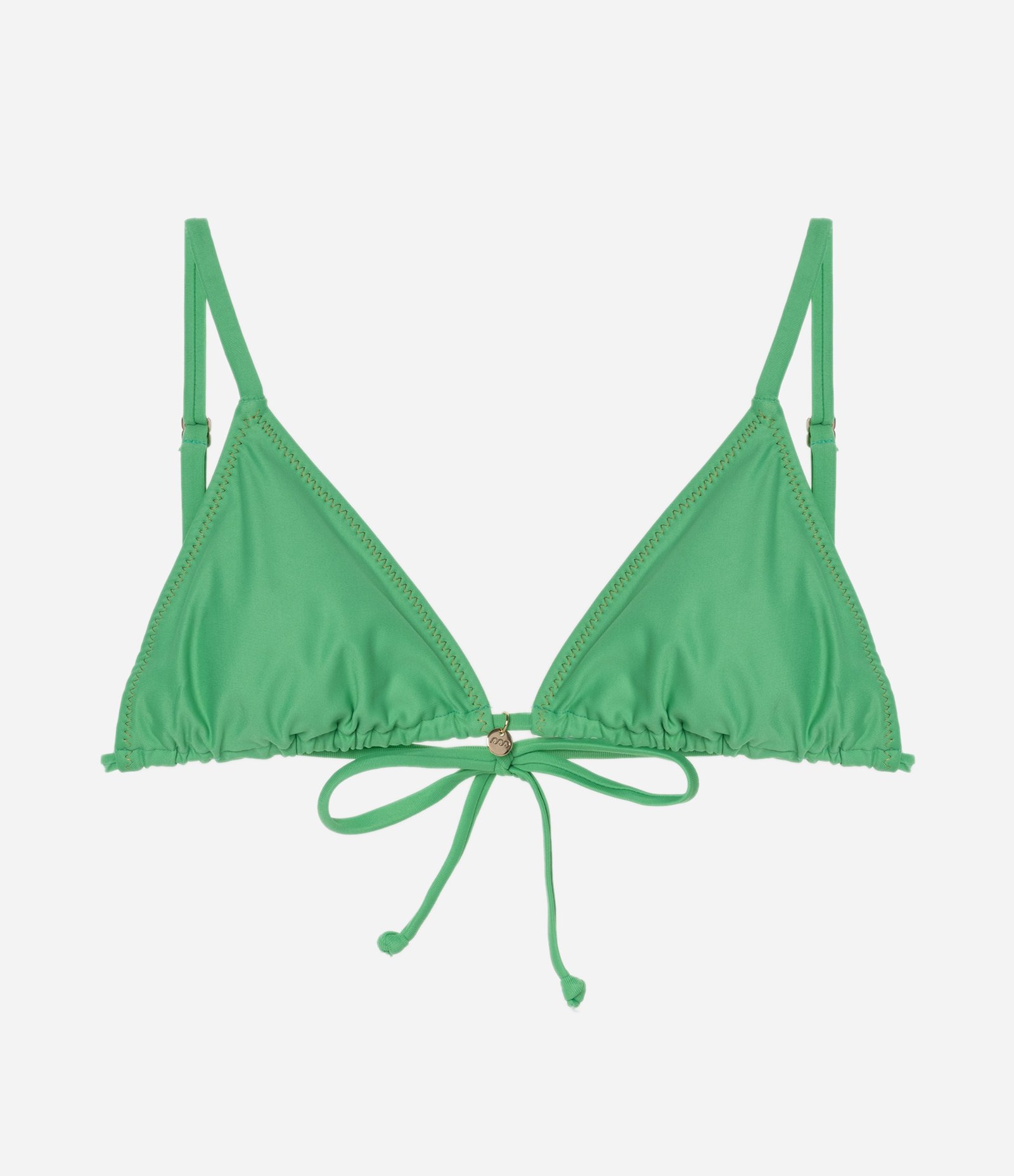 Biquíni Top Cortininha em Microfibra com Pesponto em Fio Metalizado Verde 5