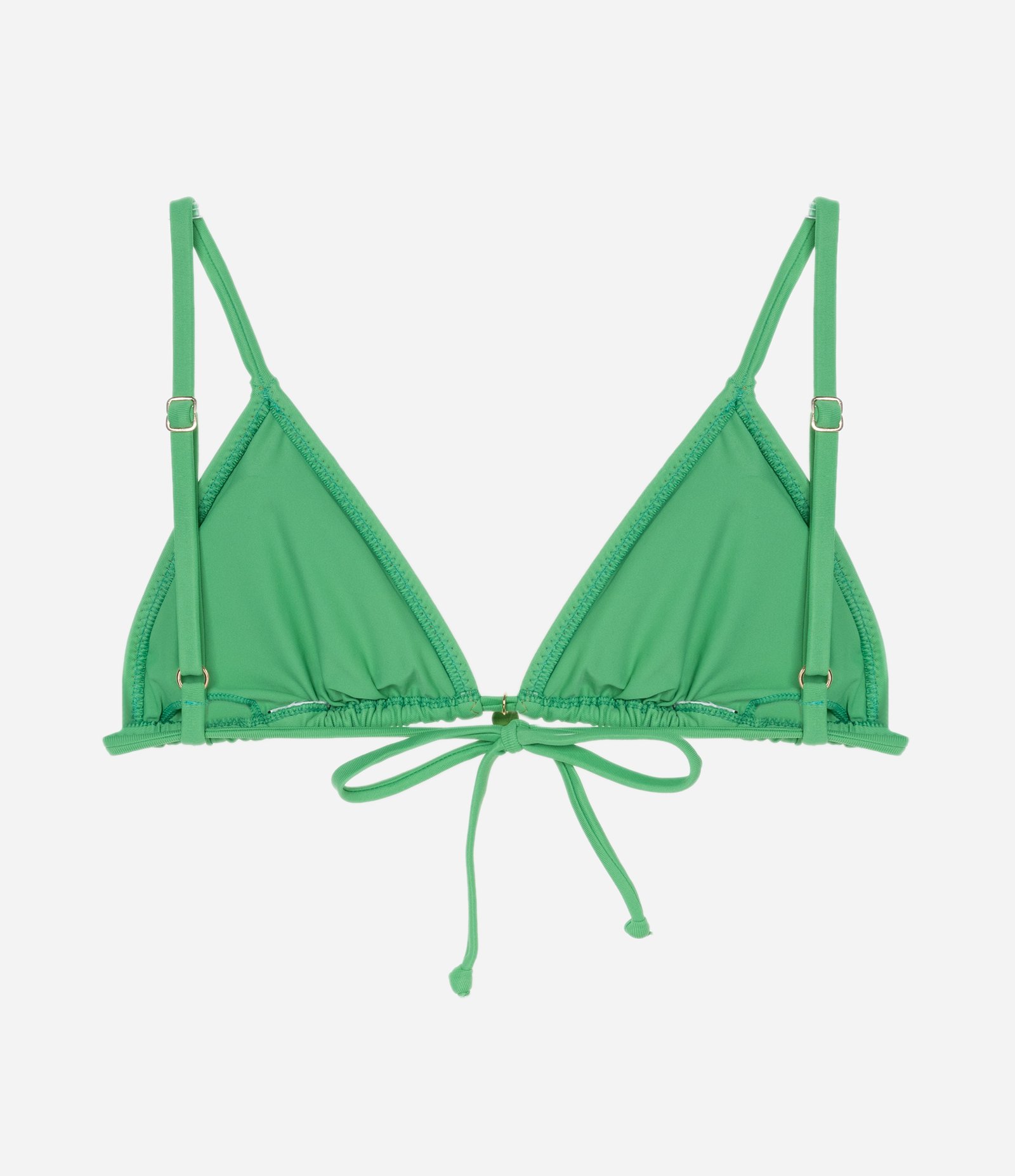 Biquíni Top Cortininha em Microfibra com Pesponto em Fio Metalizado Verde 6