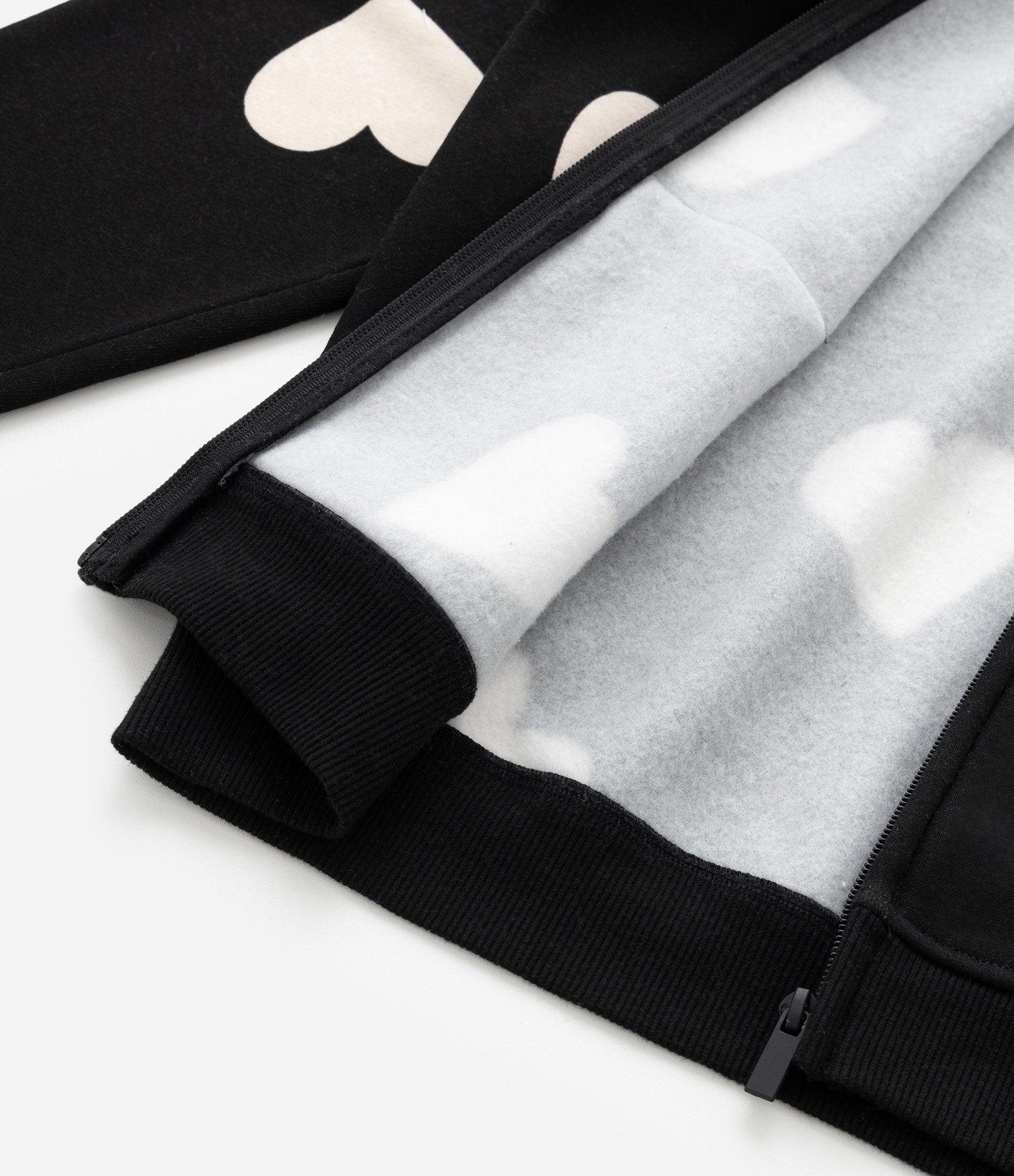 Jaqueta Infantil em Moletom com Estampa Corações - Tam 5 a 14 Anos Preto 5