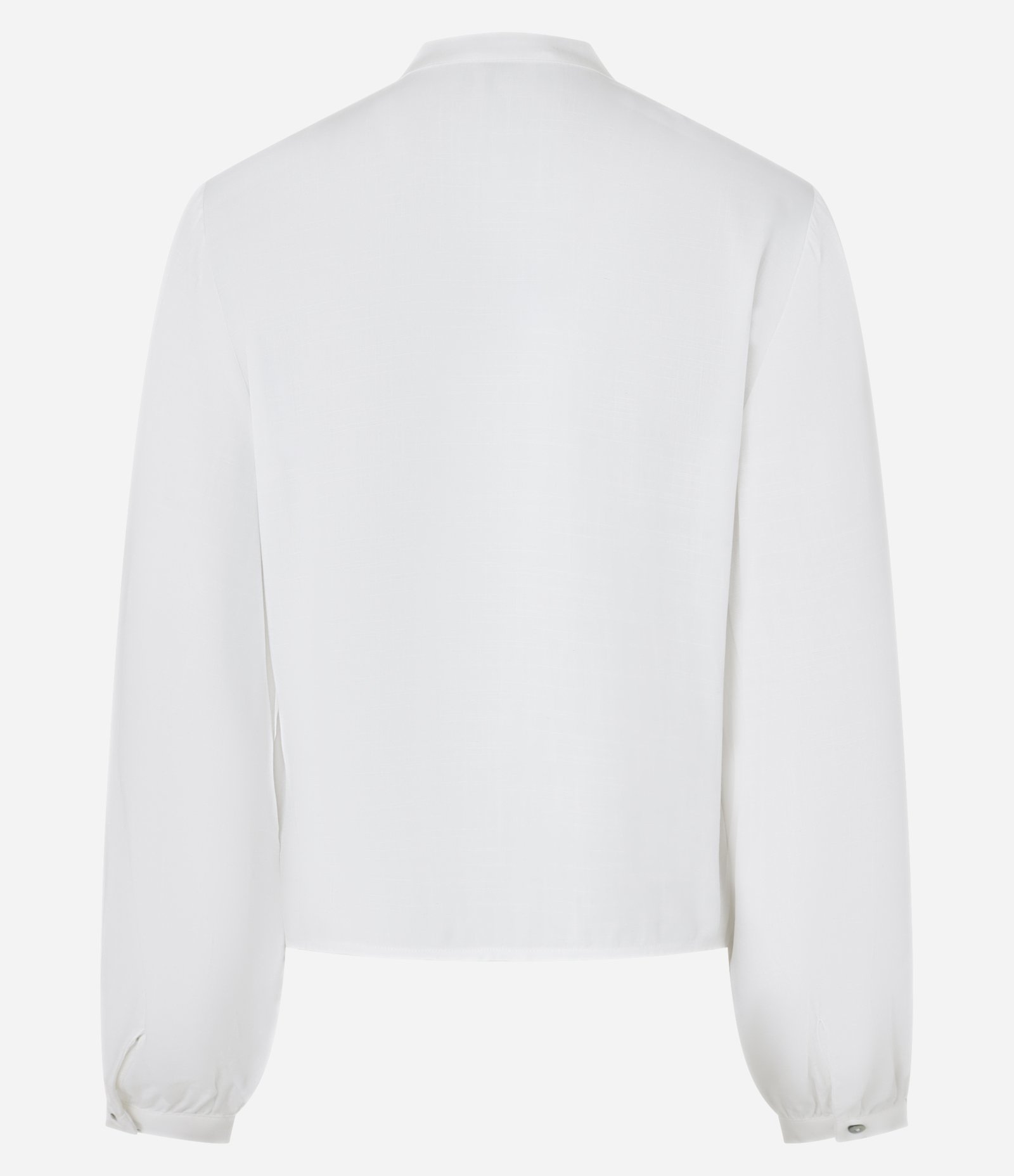 Camisa Bata em Viscose com Detalhes de Entremeios Branco 6