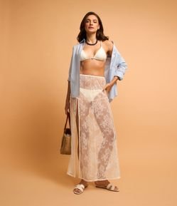 Saída De Praia Saia De Renda