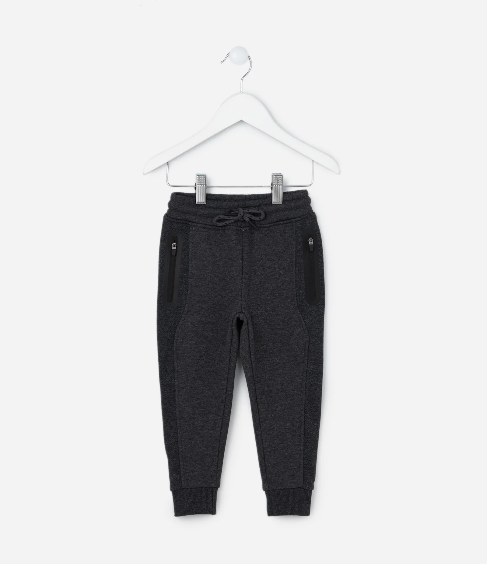 Calça Infantil Quentinha com Bolsos e Zíper - Tam 1 a 5 Anos Cinza Escuro 1