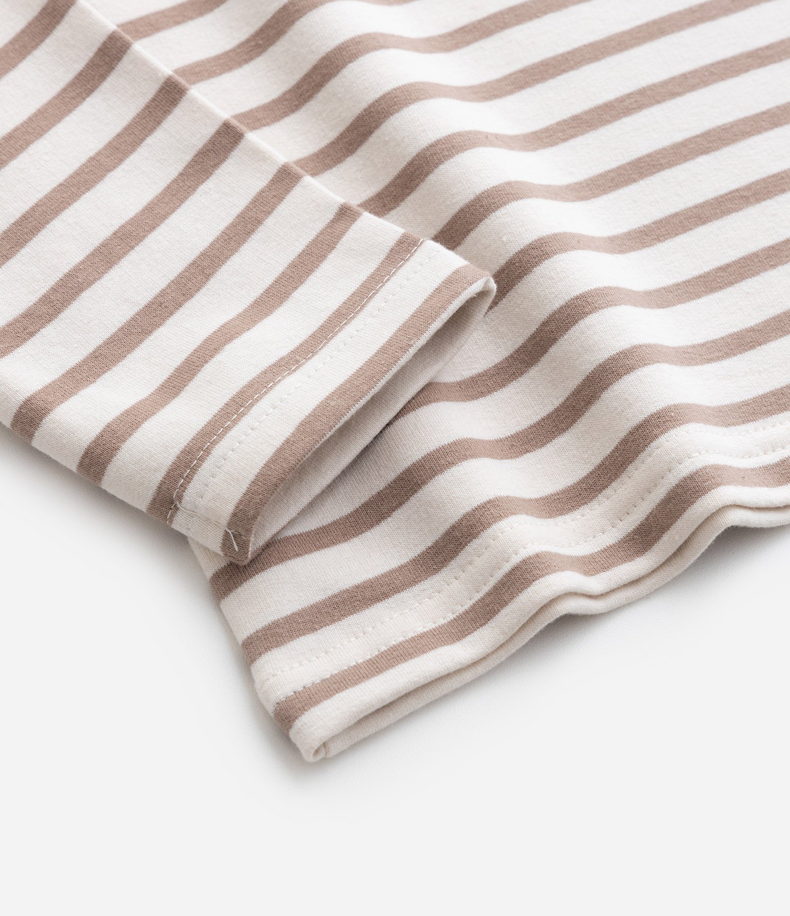 Camiseta Infantil com Estampa Listrada - Tam 1 a 5 Anos Bege 5