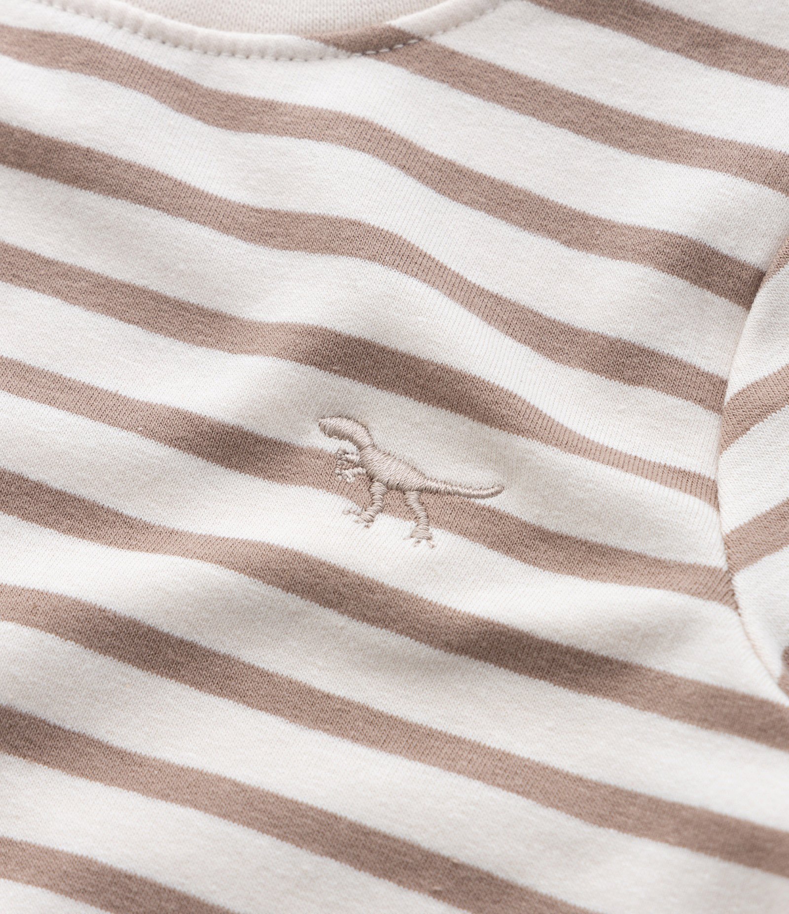 Camiseta Infantil com Estampa Listrada - Tam 1 a 5 Anos Bege 6