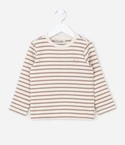 Camiseta Infantil com Estampa Listrada - Tam 1 a 5 Anos
