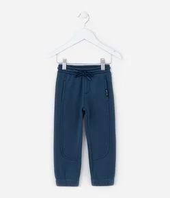 Calça Infantil em Moletom com Recortes - Tam 1 a 6 Anos