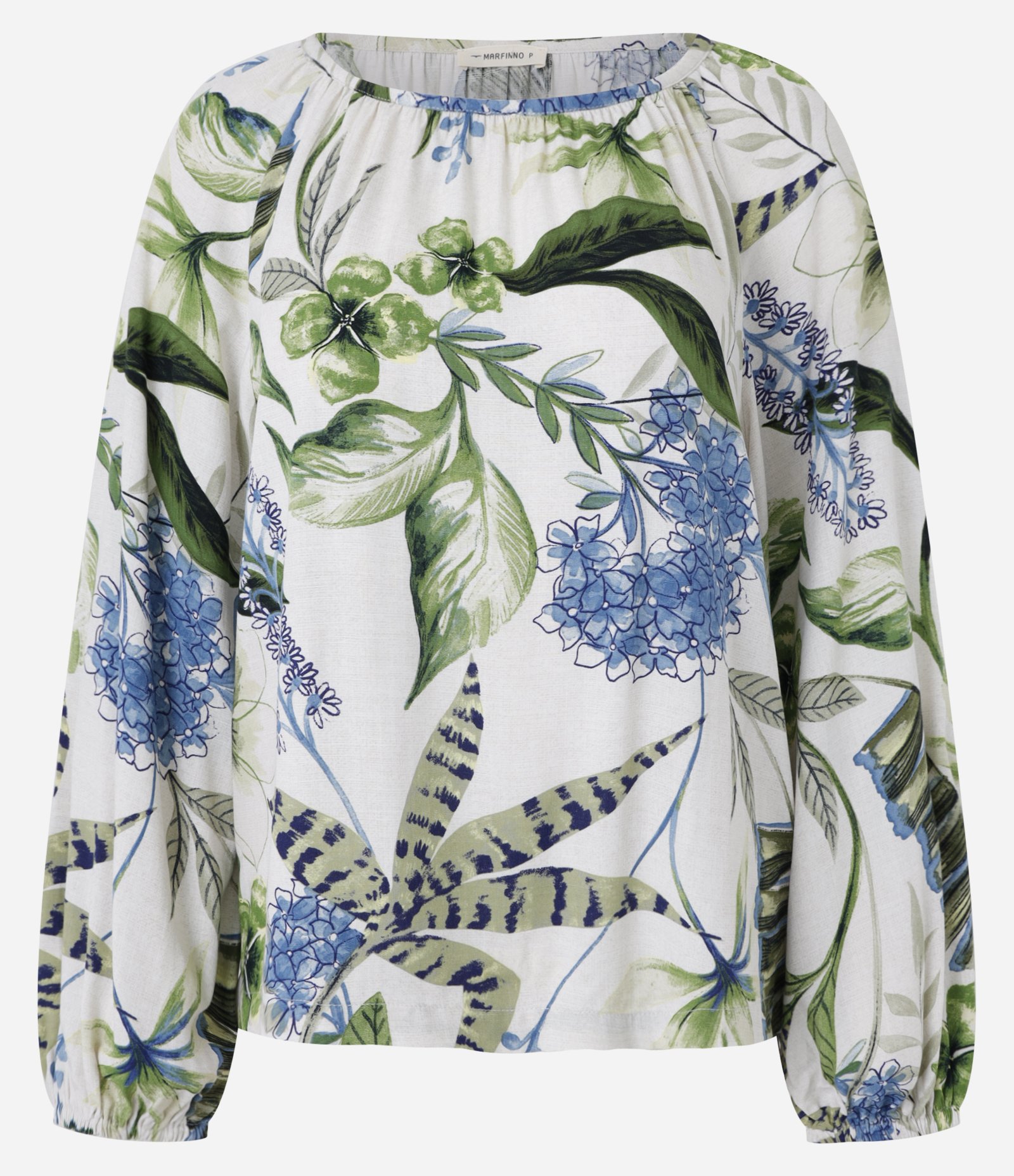 Blusa em Viscose com Decote Canoa e Estampa Floral Multicores 5
