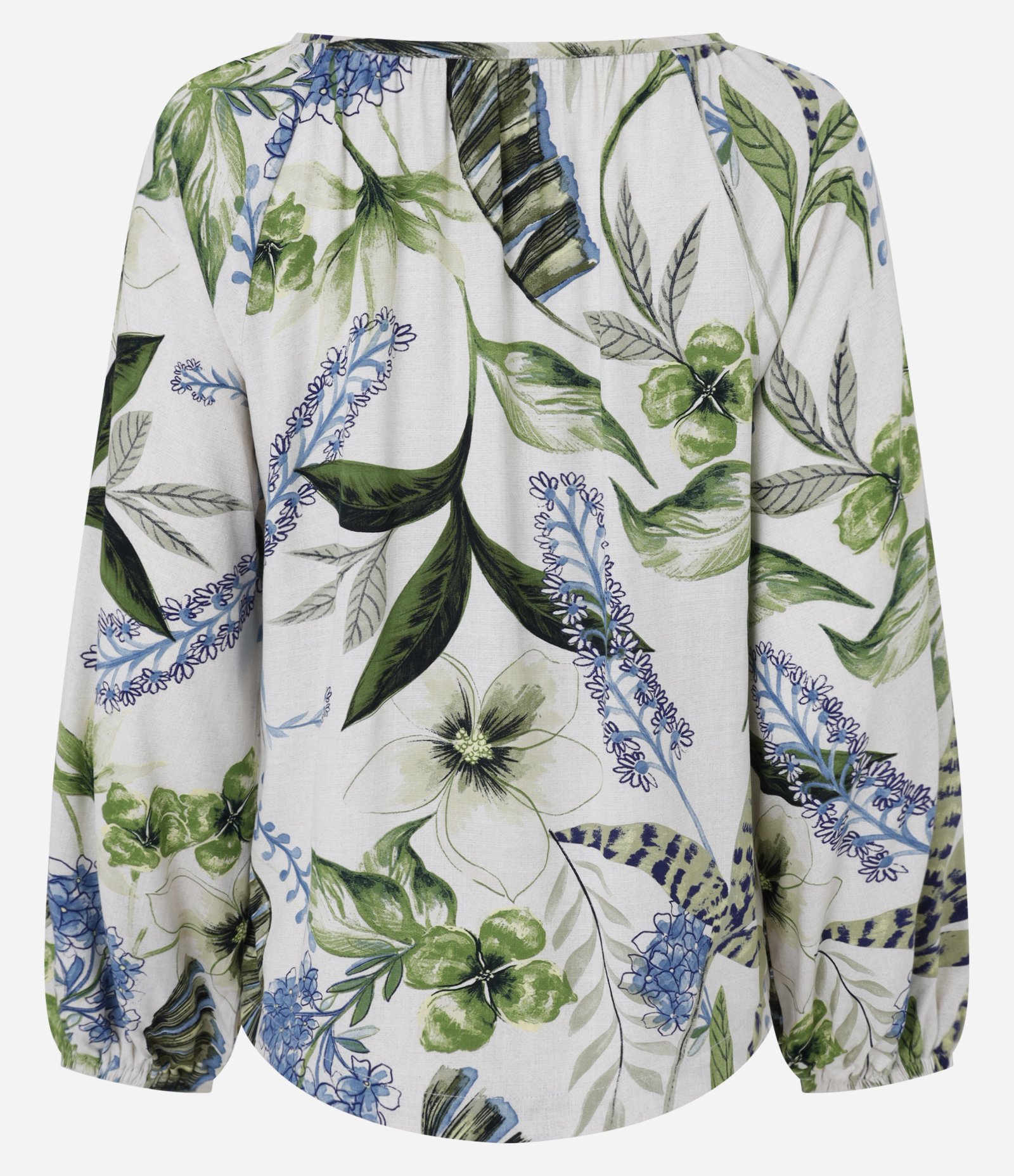 Blusa em Viscose com Decote Canoa e Estampa Floral Multicores 7