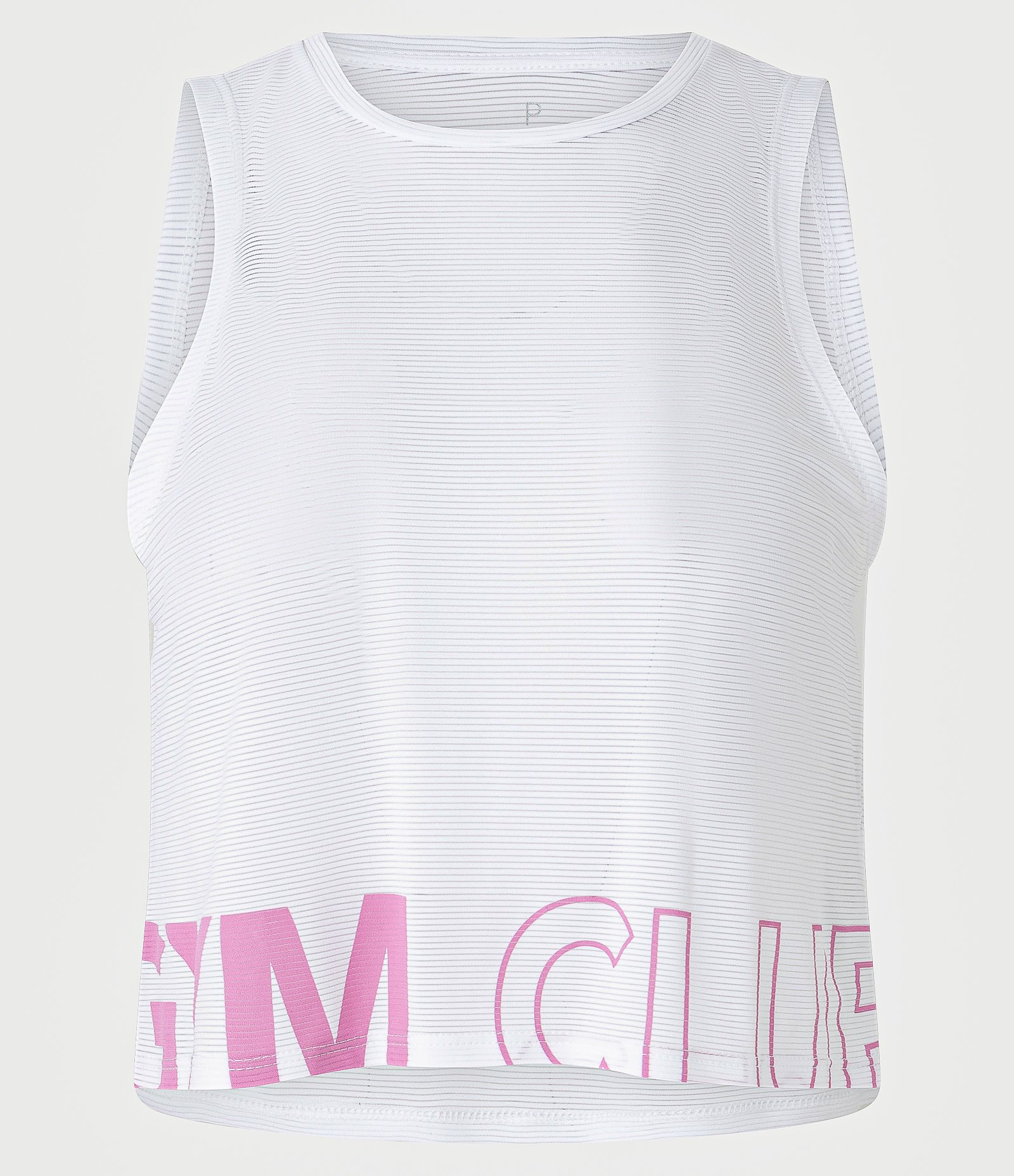 Regata Cropped Esportiva em Microfibra com Estampa Gym Club Branco 5