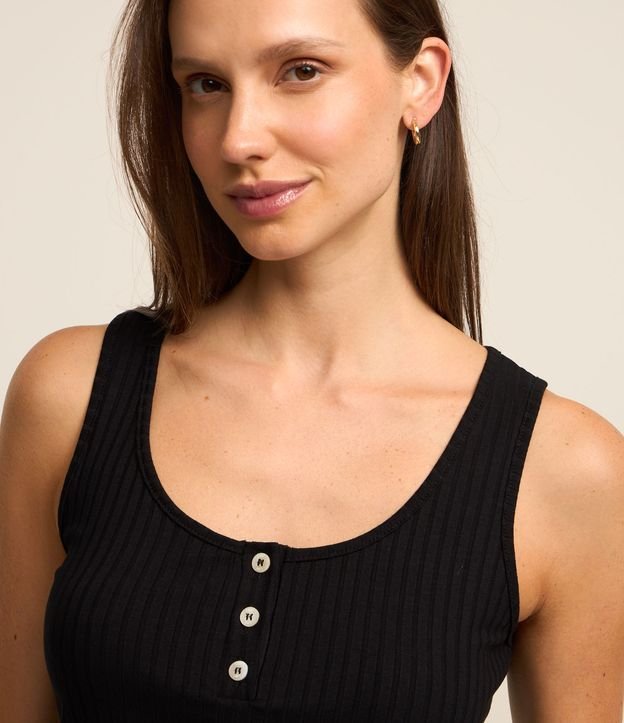 Pijama Short Doll em Viscose Poá com Botões