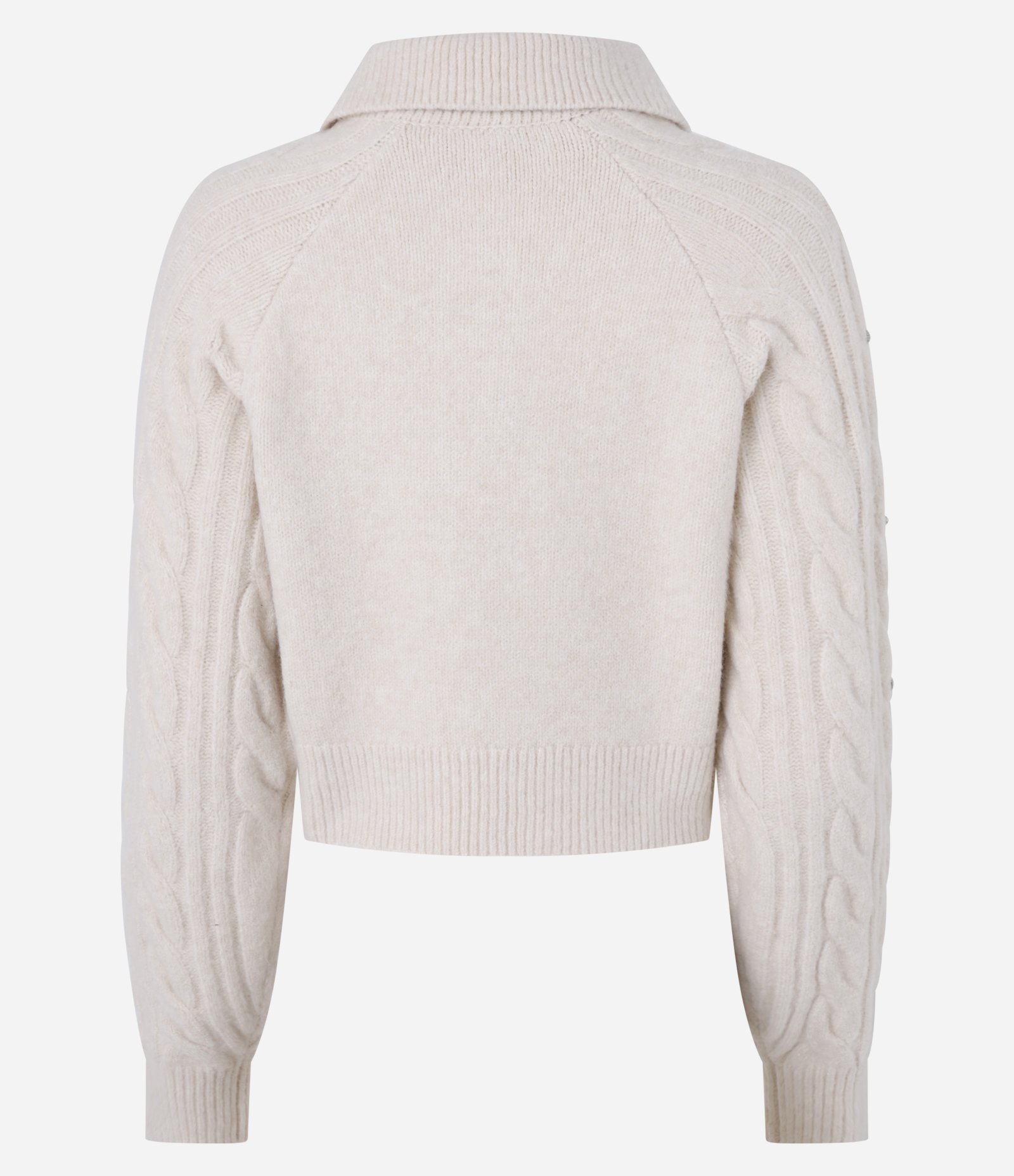 Suéter Curto em Tricô com Bordado de Pedrinhas Rosa 6