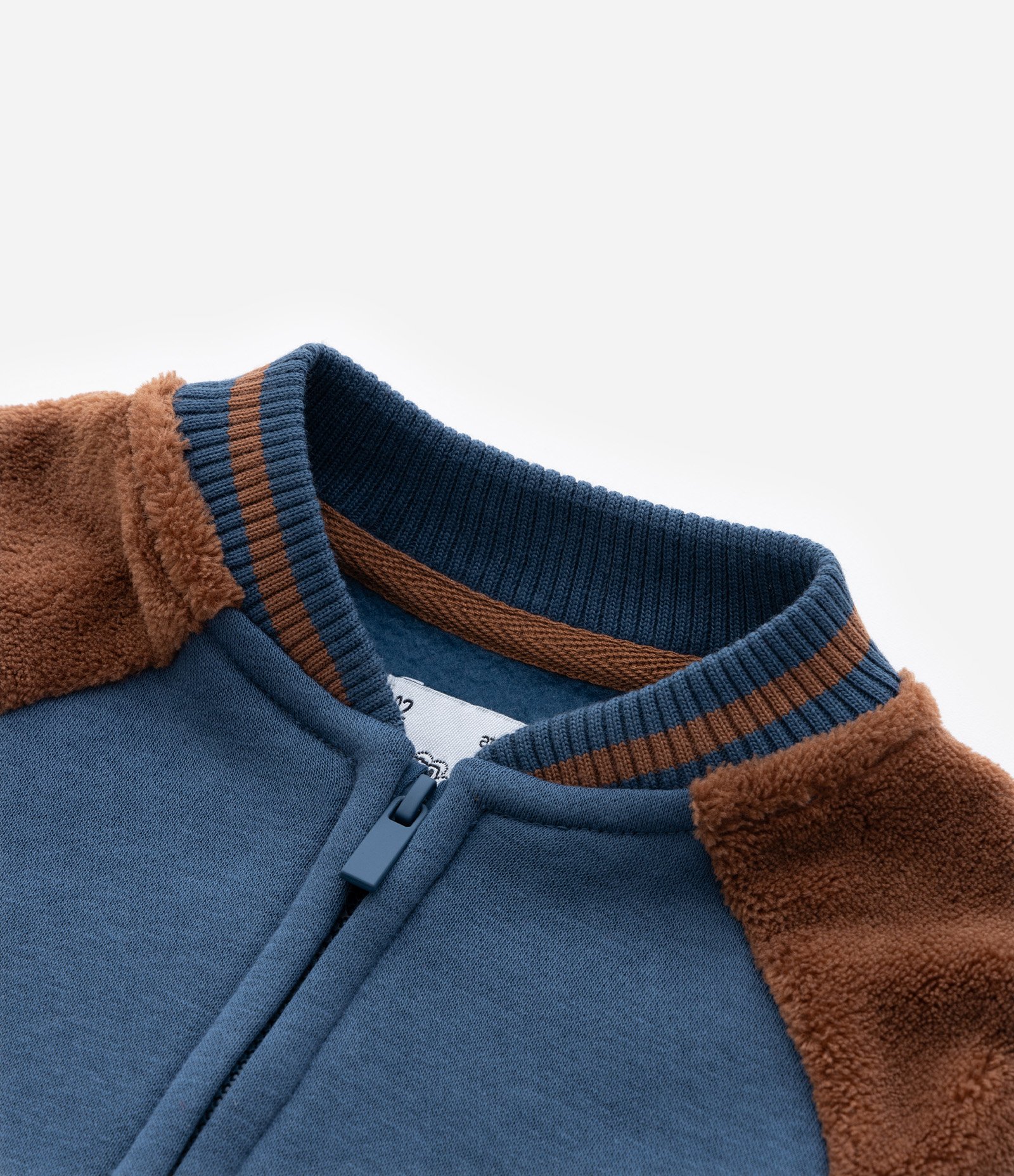 Jaqueta Bomber Infantil com Bordado Urso - Tam 1 a 5 Anos Azul/Marrom 5