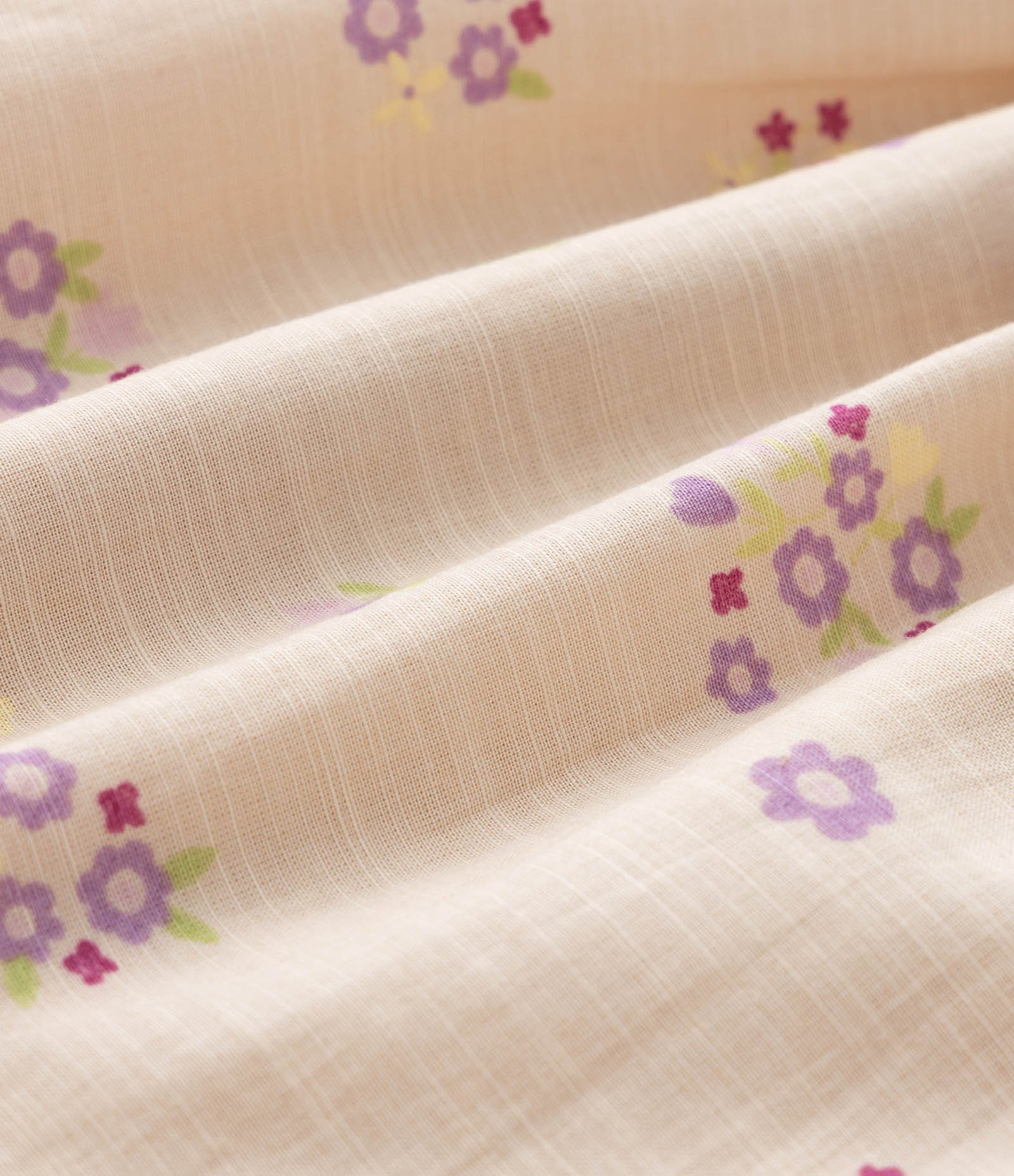 Vestido Infantil com Babado e Laço Contrastante - Tam 3 a 18 meses Bege/Rosa 3