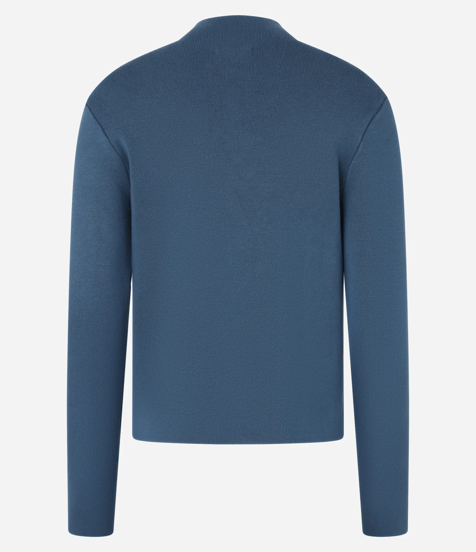 Blusa em Tricô com Golinha Alta Azul 7