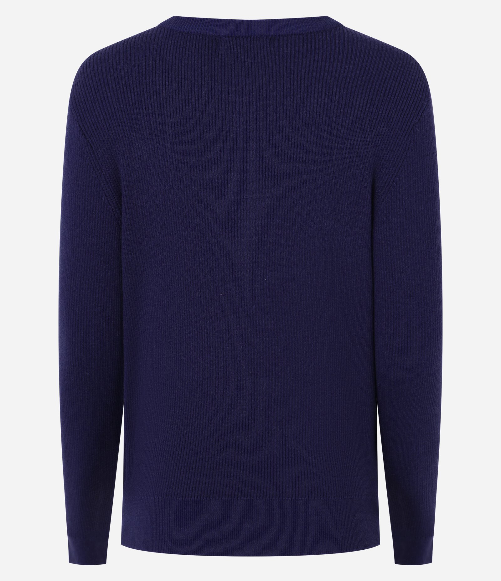 Cardigan Básico em Tricô Canelado com Botões Metalizados Azul Escuro 7