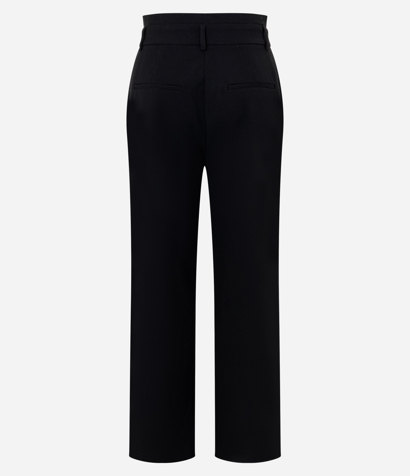 Calça Wide Leg Alfaiatada com Cinto em PU Preto 8