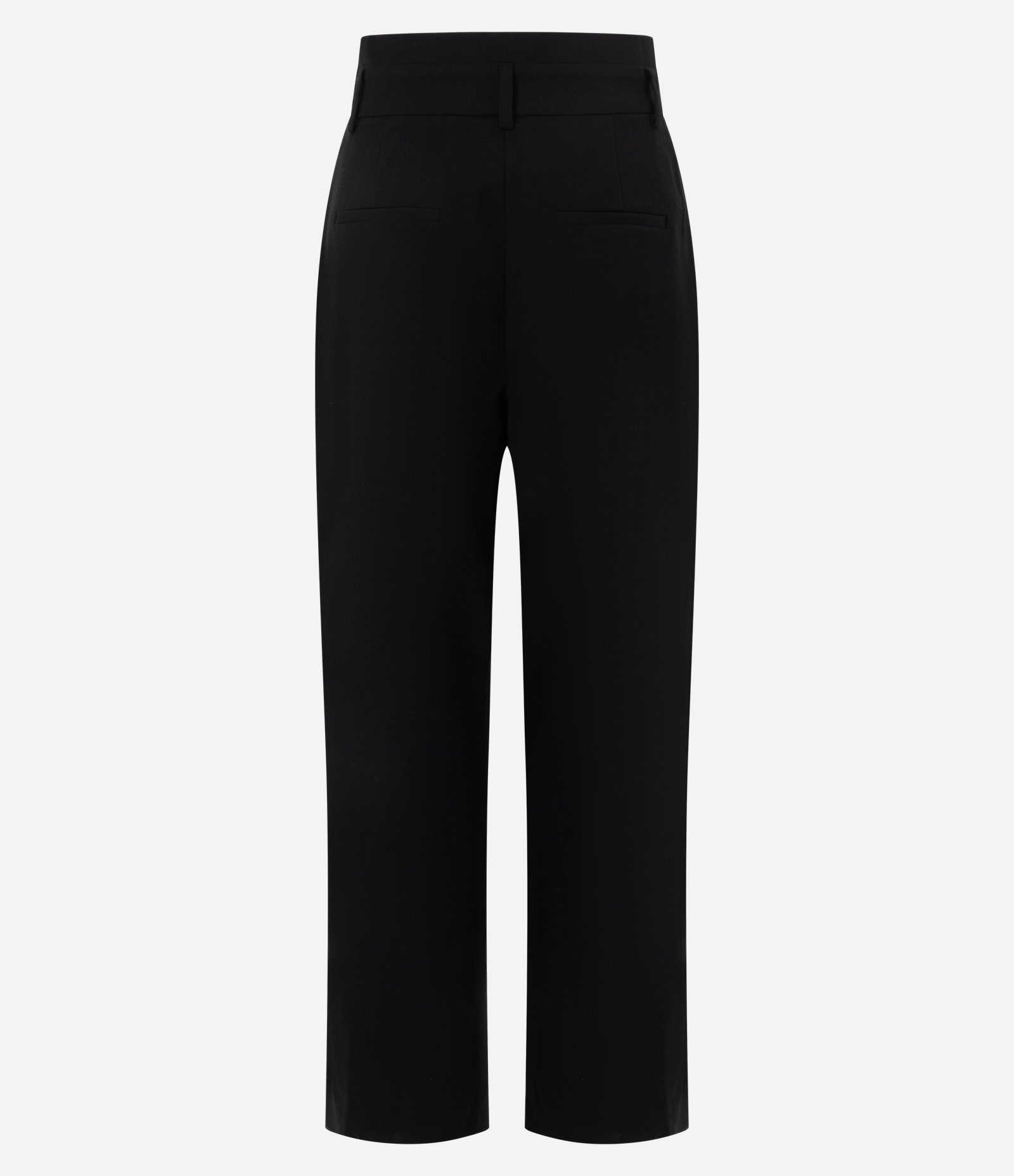 Calça Wide Leg Alfaiatada com Cinto em PU Preto 7