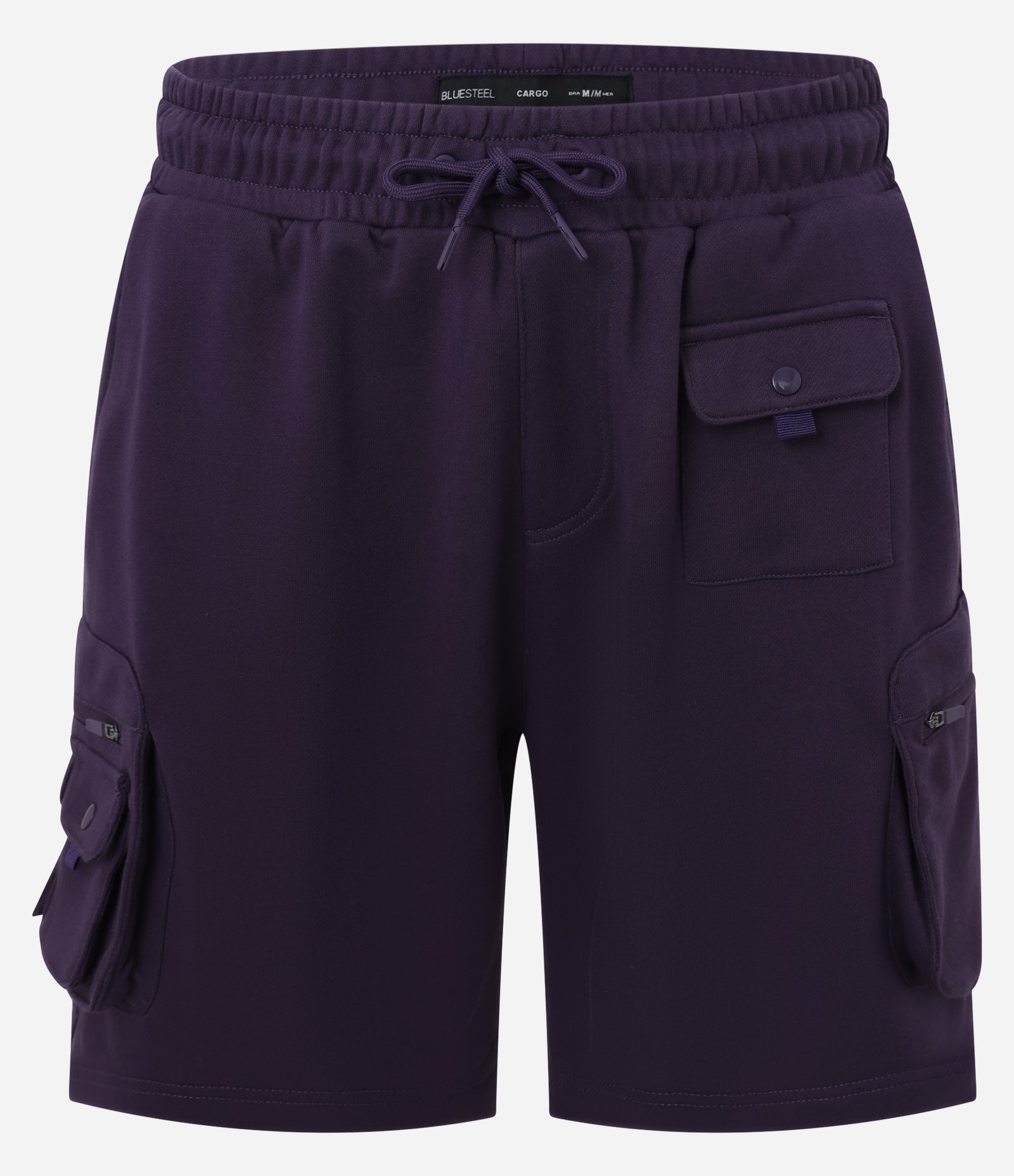 Bermuda Cargo em Moletom com Amarração na Cintura e Bolsos Táticos 1