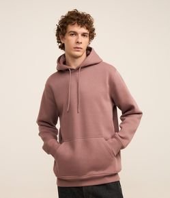 Blusão Fechado Comfort em Moletom com Capuz