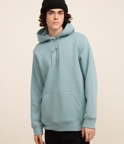 Blusão Fechado Comfort em Moletom com Capuz