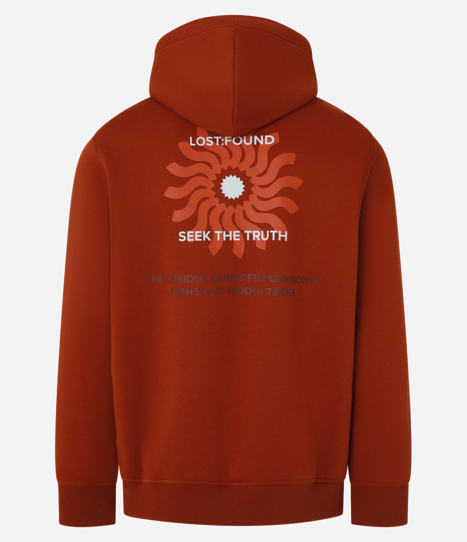 Casaco Relaxed em Moletom com Estampa de Sol Vermelho 7