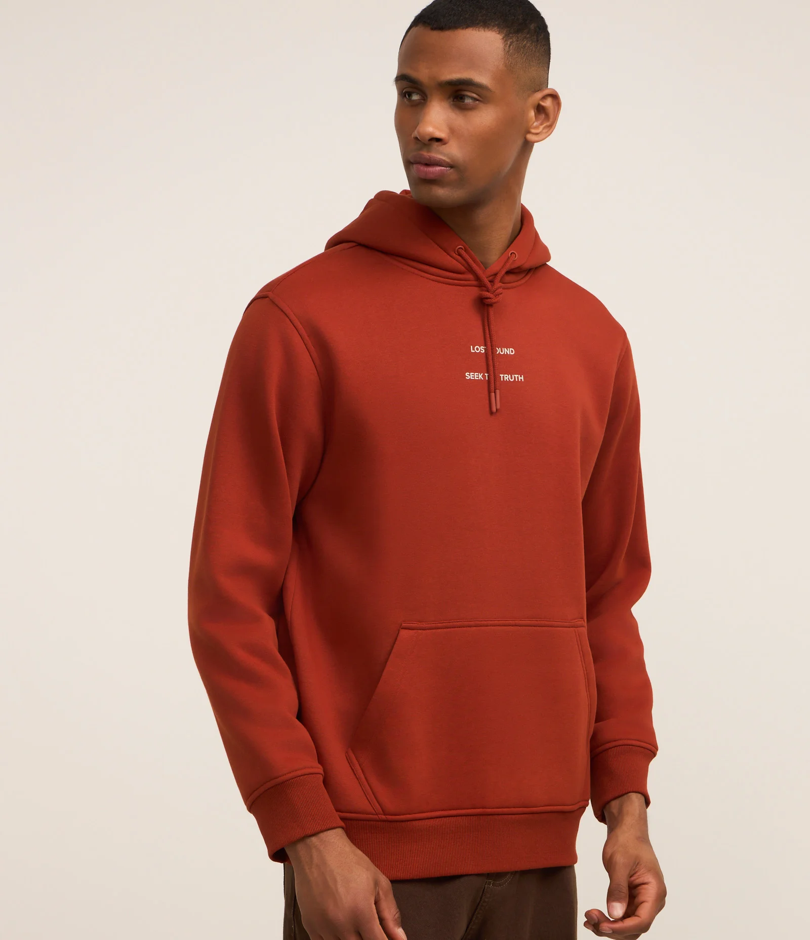 Casaco Relaxed em Moletom com Estampa de Sol Vermelho 1