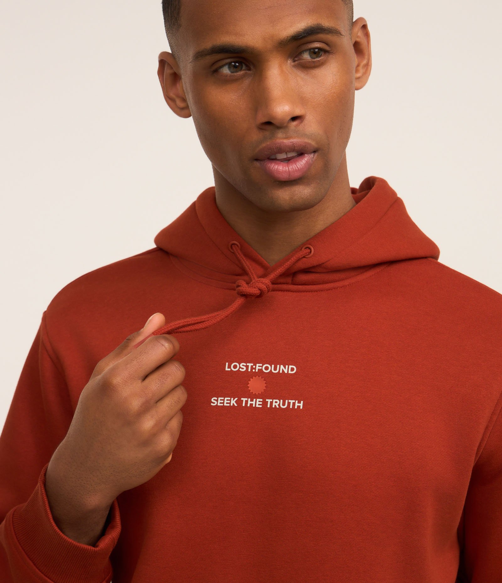 Casaco Relaxed em Moletom com Estampa de Sol Vermelho 5