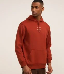 Casaco Relaxed em Moletom com Estampa de Sol