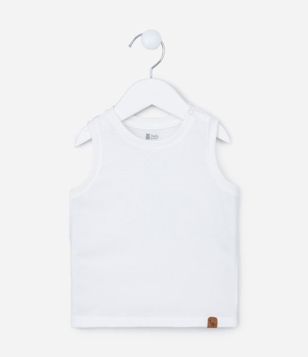 Camiseta Regata Infantil em Algodão - Tam 0 a 18 meses