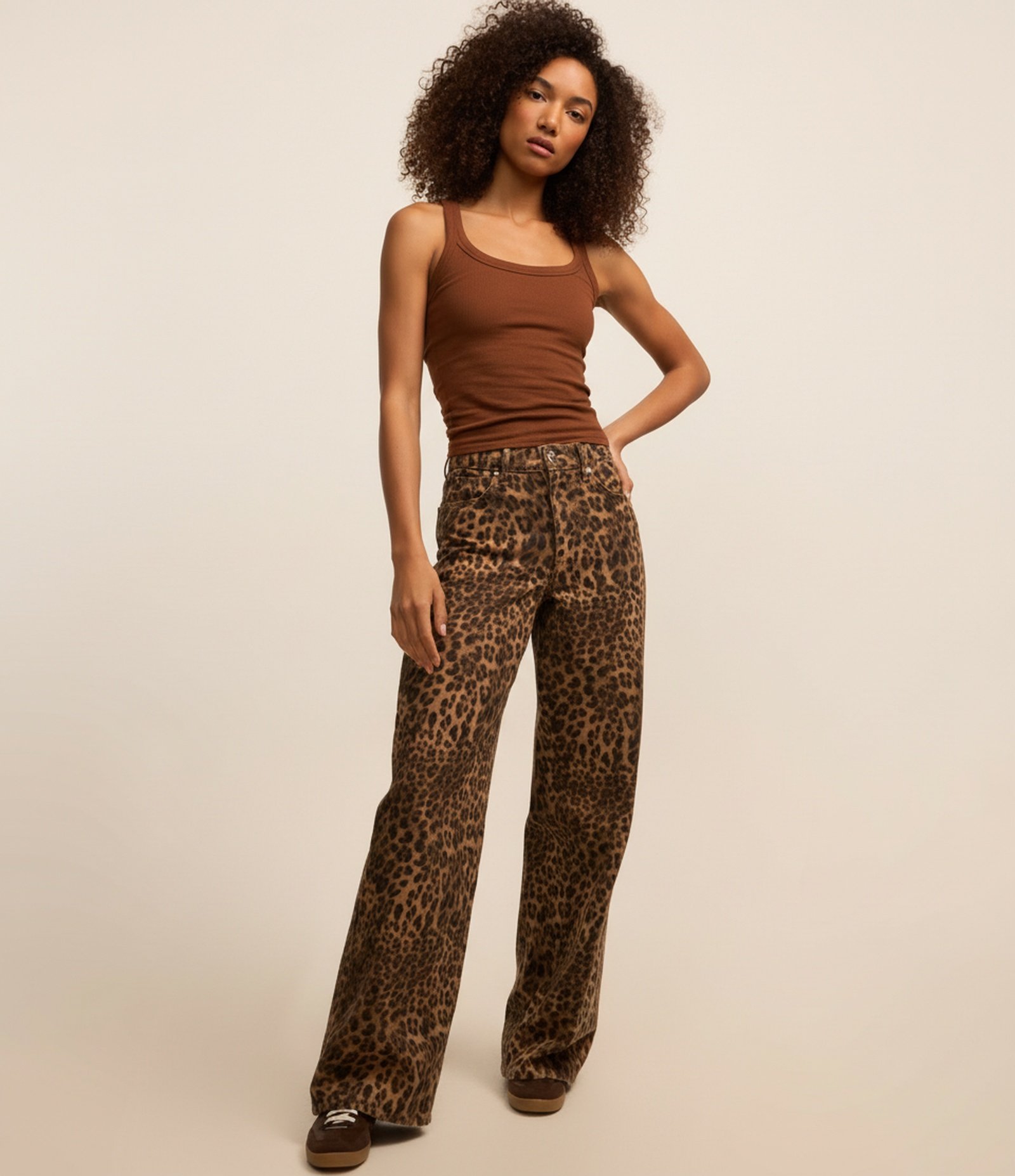 Regata em Ribana com Textura Canelada Marrom 4