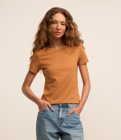 Camiseta Regular Básica em Algodão
