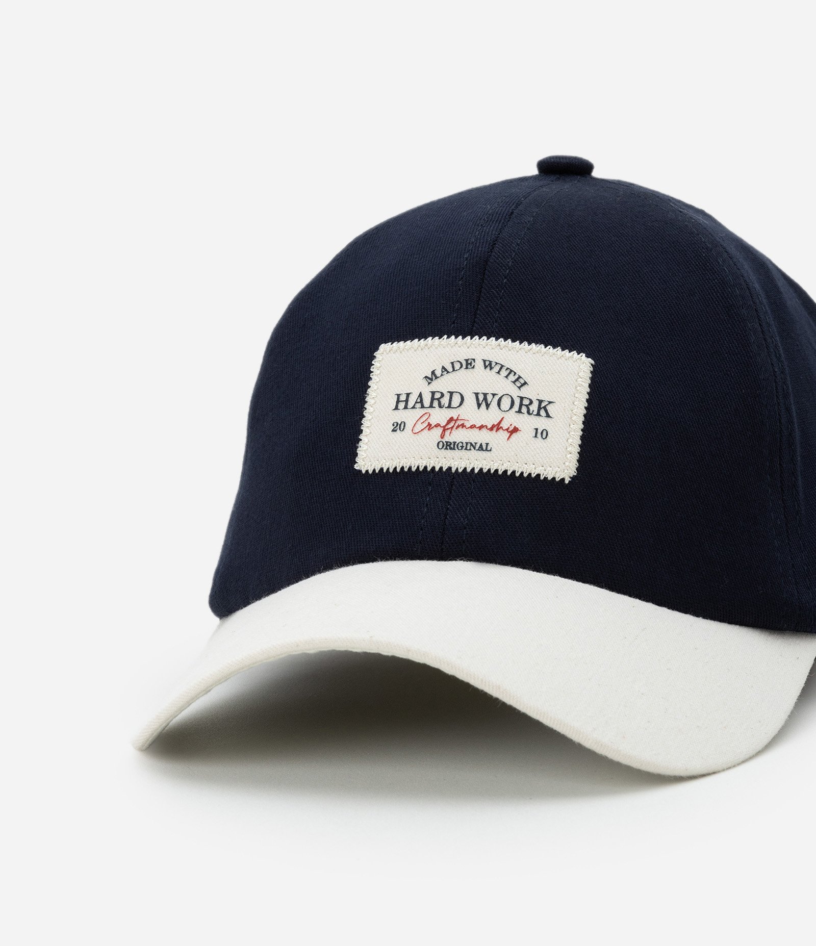 Boné Infantil Aba Curva com Estampa Hard Work - Tam Unico Preto/Bege 4