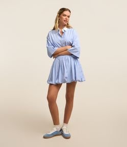 Saia Balonê Listrada com Aplicação de Hotfix