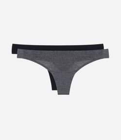 Kit 02 Calcinhas Biquíni Fio em Microfibra