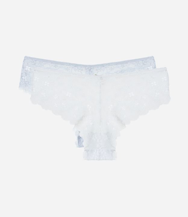 Kit 02 Calcinhas Boyshort em Renda com Florzinha no Cós
