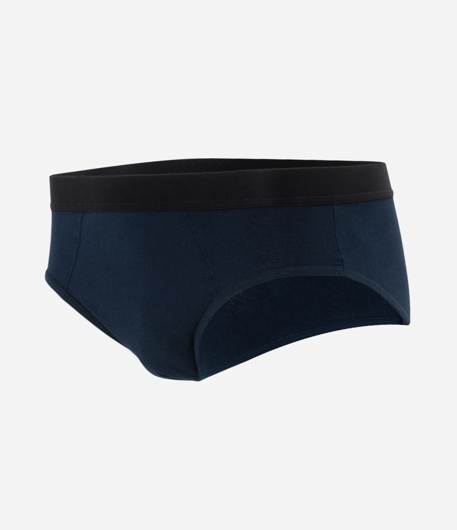 Kit 03 de Cuecas Slip com Cós sem Estampa Preto e Branco 2