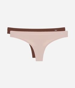 Kit 02 Calcinhas Biquíni Fio em Microfibra Leve