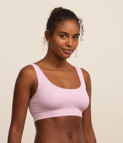 Sutiã Top sem Bojo sem Aro Texturizado sem Costura